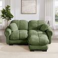 thumbnail image 6 of Nkurdsu 76" Modular Cloud Sectional Sofa with Movable Ottoman, L-Shaped Small Chenille Couch for Living Room, Green, 6 of 9