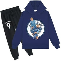 Kids Haaland Pullover Hoodie and Sweatpants Sets Long Sleeve Tops Hooded Outfits for Boys Girls Clothing