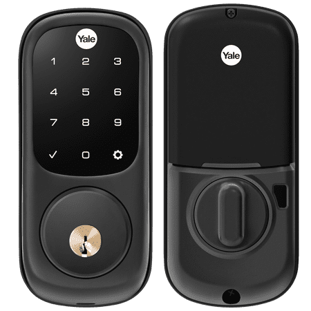 Yale - Smart Lock Wi-Fi and App with Touchscreen and Deadbolt with Keyway - Black Suede