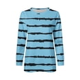 thumbnail image 5 of Striped Sweatshirt for Womens Open Front Full-Zip Cardigans Relaxed Fit Dressy Causal Jackets Long Sleeve Ultra Soft Textured Thermal Shirts, 5 of 5