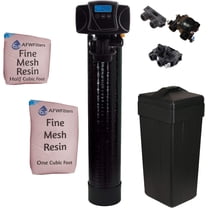 AFWFilters Fleck IRON Pro 2 AFW Filters Combination Water Softener Iron Filter 5600SXT Digital Metered Valve for Whole House 48,000 Grains, Black