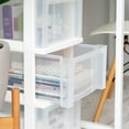 thumbnail image 6 of IRIS 3-Drawer Storage Cart with Organizer Top with Wheels, Plastic, White, 6 of 10