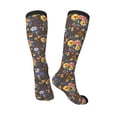 thumbnail image 4 of Daiia Sports Socks Colorful Flowers with Butterfly Printed Novelty Crew Socks for Men Women Knee High Socks Cotton Socks Soft & Breathable Support Unisex Socks, 4 of 9