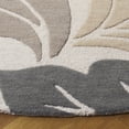 thumbnail image 3 of SAFAVIEH Jardin Aiden Leaves Area Rug, Ivory/Gray, 6' x 6' Round, 3 of 10