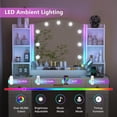 thumbnail image 6 of Dnxao Charging Station Makeup Desk and Mirror with LED Lights Table Set, White, 6 of 10