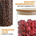 thumbnail image 2 of Praknu Glass Storage Jars with Lid Set of 4 Airtight 8 Seals 1.2 L Dishwasher Safe, 2 of 6