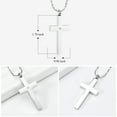thumbnail image 6 of Crystal Cross Necklace for Ashes - Stainless Steel Keepsake Cremation Jewelry - Religious Cross Memorial Urn Necklace for Pet Human Ashes Pendant, 6 of 7