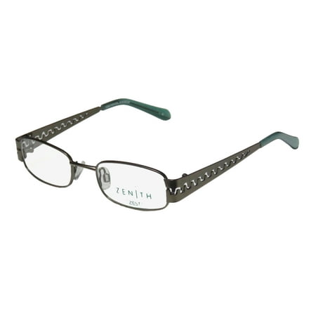 New Continental Stylish Durable Classy Eyewear Zenith 50 Unisex/Boys/Girls/Kids Designer Full-Rim Moss Green Frame Demo Lenses 44-17-125 Eyeglasses/Eye Glasses
