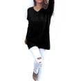 thumbnail image 1 of Suéteres de otoño para mujer con cuello en V sólido Jerseys de manga larga Tops de invierno Blusa suelta sidaley FS6436-14, 1 of 2