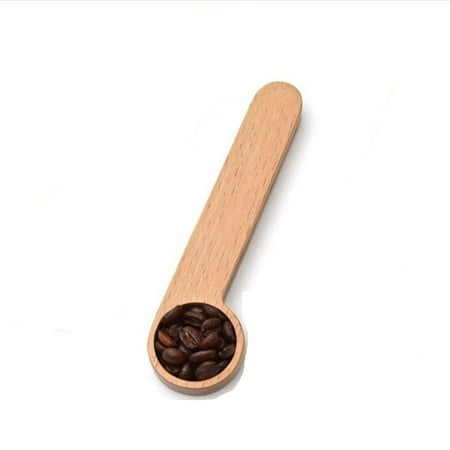 

Dosaele Wood Coffee Scoop with Bag Clip 1 Tablespoon Solid Beech Wood Measuring Scoop Measuring Tea Coffee Bean Spoon Clip Gift for Coffee Lovers