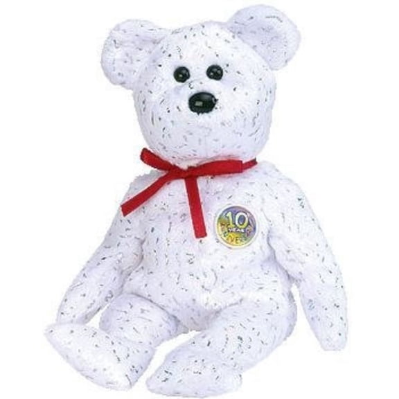 TY Beanie Baby - DECADE the Bear (White Version) (8.5 inch)