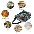 thumbnail image 5 of Haiem Colorful Plant Turtle Pattern Shoulder Bag - Durable and Spacious Tote Bag,Versatile Shopping Bag, 5 of 7