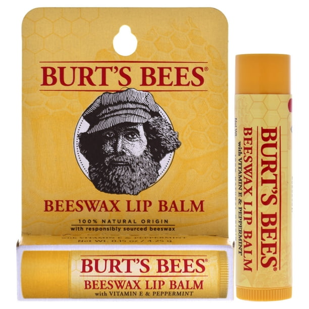 Bálsamo labial Burts Bees Burts Bees Beeswax Lip Balm With Vitamin E Peppermint Bálsamo labial Unisex 0.15oz