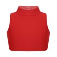 thumbnail image 2 of vastwit Kids Girls 2 Piece Ballet Dance Outfits Sleeveless Crew Neck Crop Tops with Shorts Set Red 12, 2 of 8