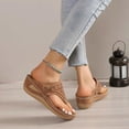 thumbnail image 3 of Orthopedic Sandals for Women - 2025 Arch Support Wedge Flip Flops Summer Comfortable Elegant Casual Beach Slippers, 3 of 4