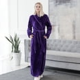 thumbnail image 1 of Camisón de franela alargado y grueso para parejas, para otoño e invierno, albornoces para hombres y mujeres, pijamas de vellón coral extragrandes, 1 of 6