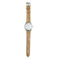 thumbnail image 3 of Women's Geneva Japanese Movement Silver-Tone Wood Look Faux Leather Band Watch, 3 of 4