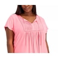 thumbnail image 3 of Tommy Hilfiger Plus Size Pintucked Ladder Tee Bubblegum 0X, 3 of 3