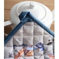 thumbnail image 4 of Maison d' Hermine Equinoxe - Grey 100% Cotton Set of 2 Pot Holders with Loop Heat Resistant for BBQ | Cooking | Baking | Grilling | Microwave | Barbecue | Spring/Summer (8 Inch by 8 Inch)., 4 of 5