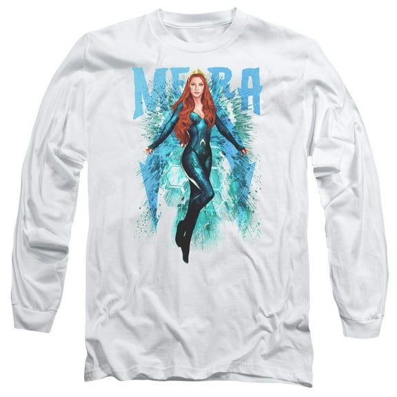 Aquaman Movie Mera Long Sleeve T-Shirt Adult 18/1 White