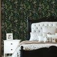 thumbnail image 2 of Peel and Stick Wallpaper 23.6in x 9.8ft Vintage Floral Ferns Delicate Flowers Dark Contact Paper Vinyl Waterproof Self Adhesive Wall Paper for Bedroom Shelf Cabinet Renter Friendly, 2 of 8