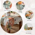thumbnail image 5 of Orange Green Pumpkin Fall Table Cloth Waterproof Tablecloths, Thanksgiving Leaves Farmhouse Tablecloth Dining Table Cover for Kitchen Party Tabletop Outdoor, Square Tablecloth 54x54 Inch, 5 of 9