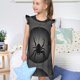 thumbnail image 4 of Fotbe Black Spiders Vestido de Dormir para Niñas de 3 a 10 Años, Mangas Cortas, Estilo Princesa, Pijama Camisón con Mangas Voladas-Small, 4 of 6