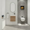 thumbnail image 6 of 18'' Floating Wall-Mounted Vanity with White Resin Sink & Soft-Close Doors - Eco-Friendly Plywood & Space-Saving Storage for Modern Bathrooms, 6 of 9