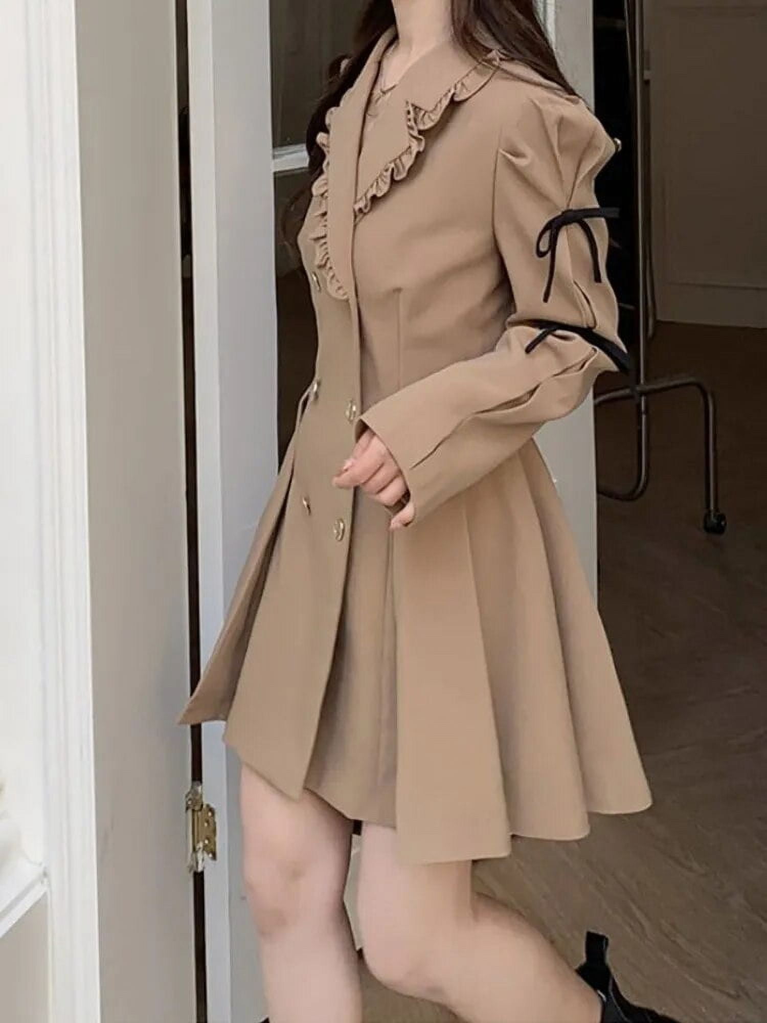 Elegant Blazers Dress Women Casual Long Sleeve One Piece Dress Korean  Fashion Vintage Short Party Dress Female - Pink / M - Walmart.ca