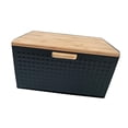 thumbnail image 1 of de Metal con tapa, para encimera de cocina, contenedor de almacenamiento de pan para productos horneados, encimera de cocina Negro, 1 of 9