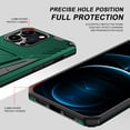 thumbnail image 4 of iPhone 13 Case with Stand (6.1 Inch, 2021 Release) - TECH CIRCLE [Plastic/Silicone] Dual Layer Protection Composite Case, Slim Lightweight Protective Hard Rugged Cell Phone Cover (Darkgreen), 4 of 7