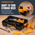 thumbnail image 3 of Caja organizadora de herramientas POWERTEC apilable con 17 compartimentos, paquete de 2, 3 of 7