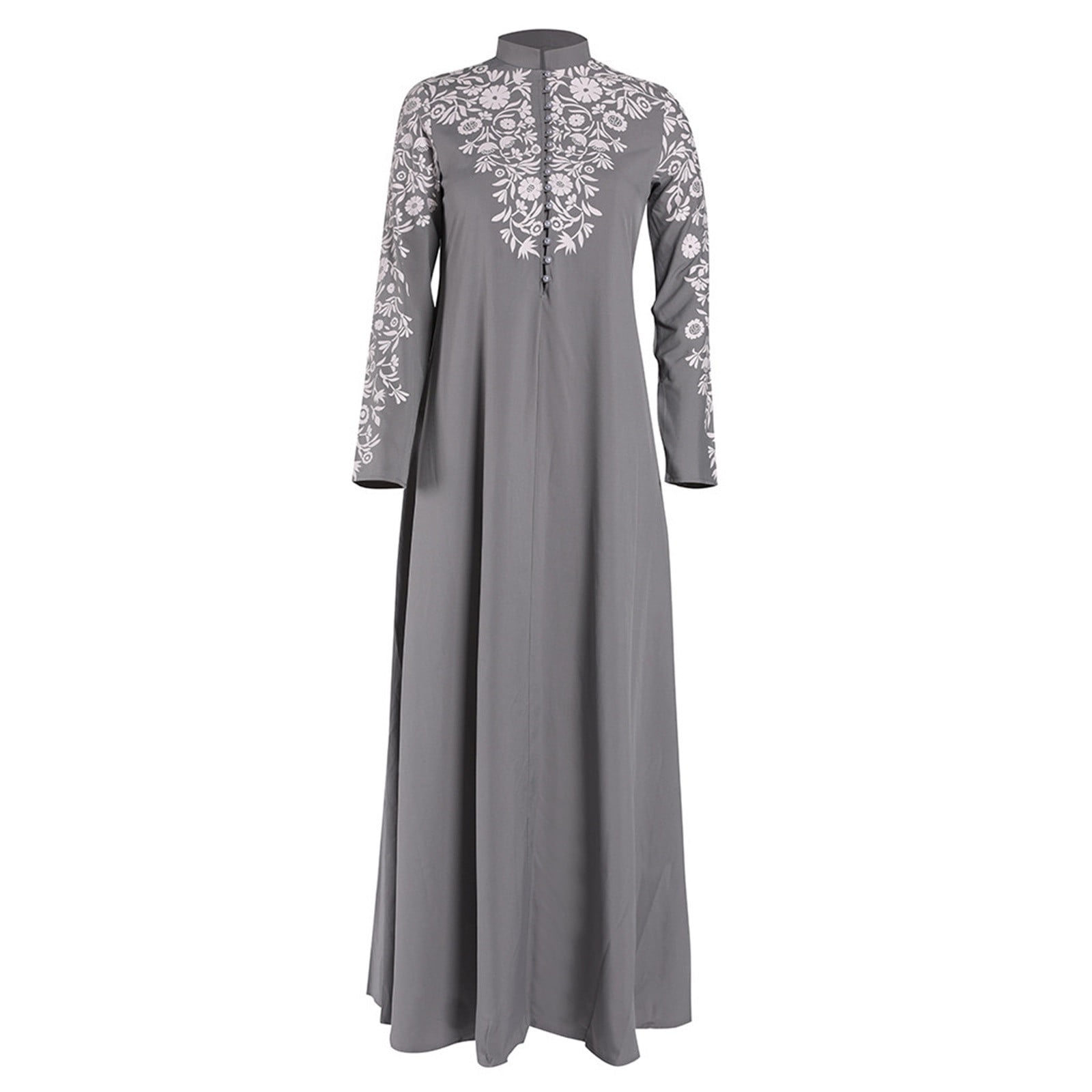 Muslim Islamic Women Long Shirt Dress Turkish Arab Modest Button Abaya Kaftan Muslim Islamic Women Long Shirt Dress Turkish Arab Modest Button Abaya Kaftan