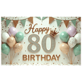 thumbnail image 6 of Elegant Crown  Banner Decorative Milestone 80th Celebration for Birthday Party Event Indoor, 6 of 8