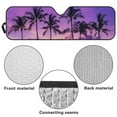 thumbnail image 6 of Uorisanigo Windshield Sun Shade UV Rays & Heat Protection Accessories for Jeep, Foldable Purple Sunset Palm Tree Windshield Shade for Jeep Wrangler, Gladiator, Renegade, FJ Cruiser, 6 of 7