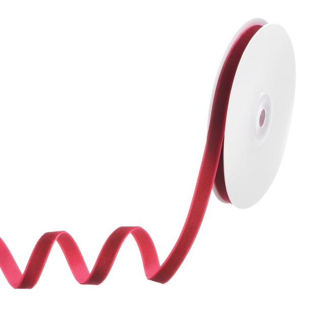 Cinta de terciopelo de 10 yardas de ancho de 3/8" de tela de nylon, rojo vino