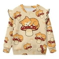 thumbnail image 6 of DISNIMO Cat Mushroom Printed Pullover for Toddler Girl Long Sleeve T-Shirts Comfy Sweatshirt Fall Winter Sweater 1-2 Years, 6 of 7