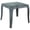 Transparent Black, variant on Compamia Queen Polycarbonate Patio Side Table in Glossy White