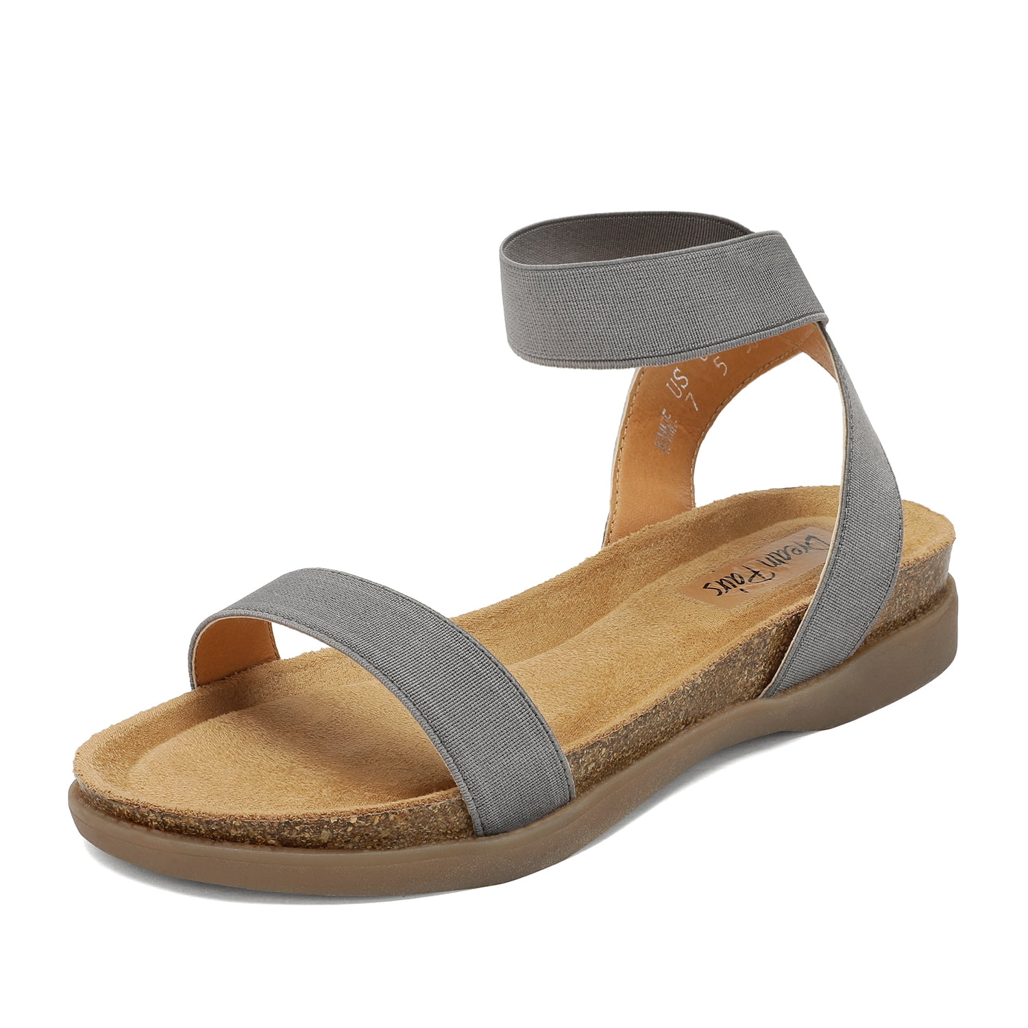PAIRS Women's Summer Elastic Strap Sandals Open Criss-Cross Flat Shoes KIMMIE 6.5 - Walmart.com
