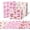 xmas-Bow pink, variant on AUR Christmas Wrapping Paper 6 Sheets for Girls Women, Red Pink Bow, Cherry Design, Folded Flat for Birthday Valentines Wedding Baby Shower Party, 19.7" x 27.5" Per Sheet