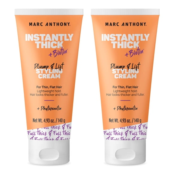 Crema para peinar el cabello Marc Anthony Instantly Thick, paquete de 2
