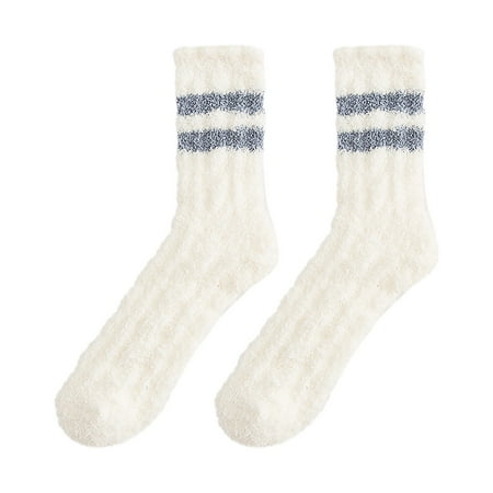 

Socks for Women Winter Stocking Stocking Lady Stocking Striped Candy Coloured Coral Stocking With Thick Warm Floor Socks No Show Socks Womens