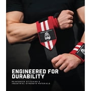 Gymreapers Weightlifting Wrist Wraps (IPF Approved) 18 Professional Quality Wrist Support with Heavy Duty Thumb Loop - Best Wrap for Powerlifting Competition, Strength Training, Bodybuilding