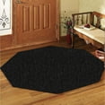 thumbnail image 2 of Indoor Outdoor Carpet with heavy duty non slip backing Area Rug Black - 5' Octagon, 2 of 5