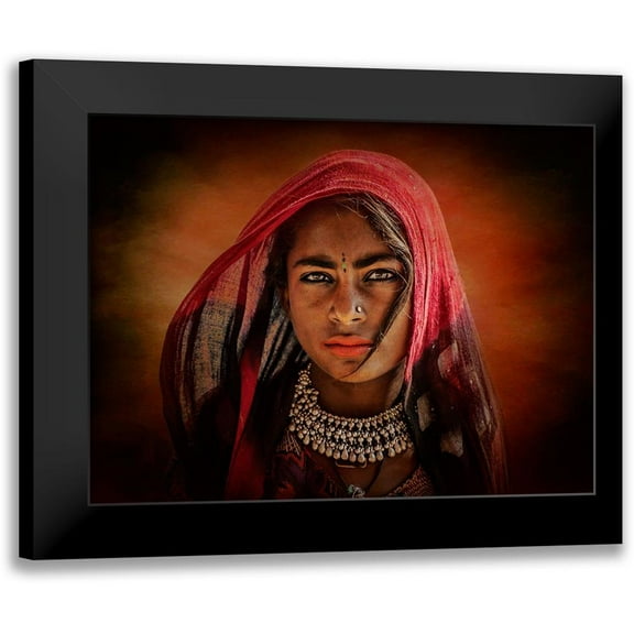 Yosifov, Svetlin 14x12 Black Modern Framed Museum Art Print Titled - Tribal Girl 4