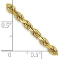 thumbnail image 4 of Solid 14K Yellow Gold 3.2mm Diamond-cut Rope with Lobster Lock Chain - 18", 4 of 8