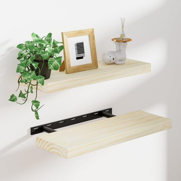 Estantes flotantes Heimlove de madera de pino 41x20 cm paquete de 2