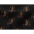 thumbnail image 4 of oneOone Viscose Jersey Fabric Leaves|Floral & Peacock Block Print Sewing Fabric BTY 60 Inch Wide, 4 of 5