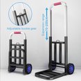 thumbnail image 2 of Xingzhi Convenient Luggage Hand Cart With Adjustable Handle For Comfort Making Storage And Transportation. black 10cm, 2 of 6