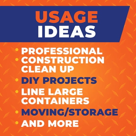 Hefty Heavy Duty Contractor Large Trash Bags, 45 Gallon, 20 Count